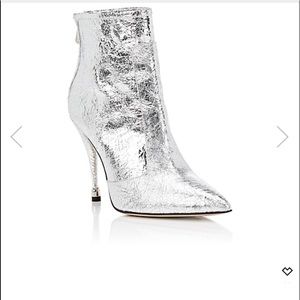 Paul Andrew  Citra Craquelé Leather Ankle Boots